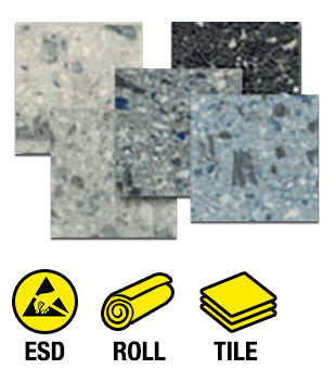 ESD Conductive Euro-Flex Role and Tile